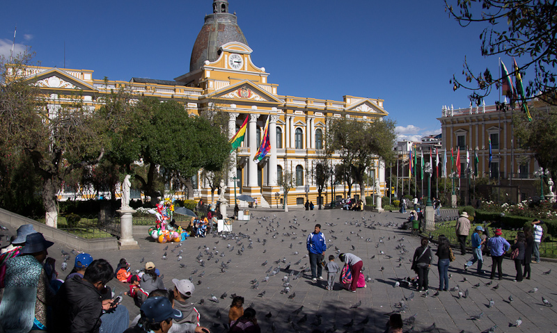 het Plaza de Murillo is het hart van de stad