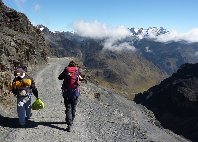 op 4900 meter hoogte start het El Choro-trail