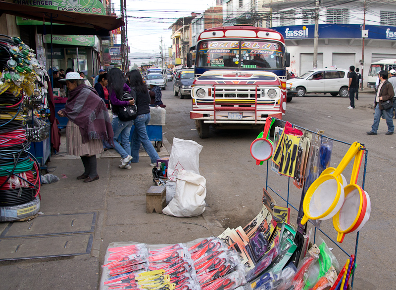 straatverkoop in Cochabamba