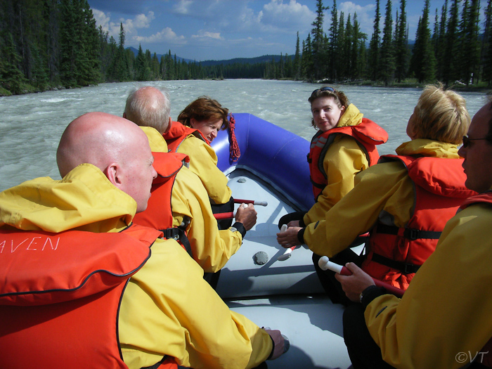26 raften op de Athabasca rivier