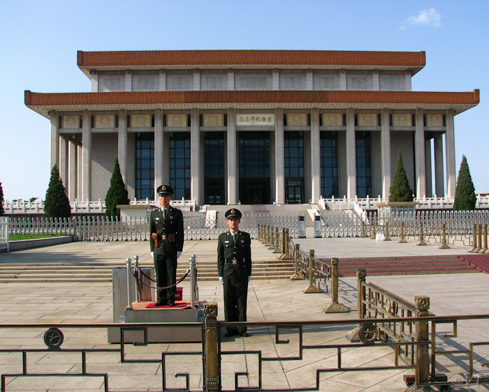 Het mausoleum van Mao Zedong op het Plein van de Hemelse Vrede in Beijing