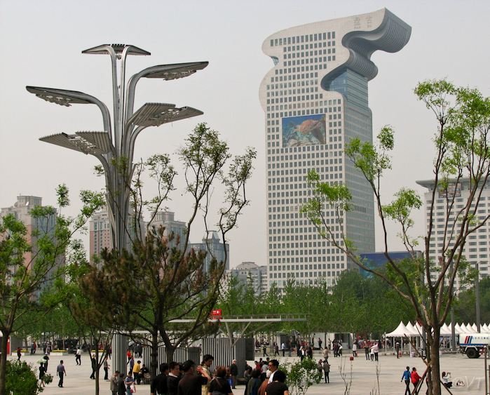 Hotel in de vorm van de Olympische vlam, Beijing