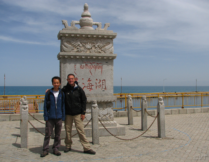 Met onze gids Peter bij het grootste zoute binnenmeer van China