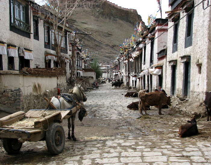 Oude Tibetaanse wijk in Gyantse