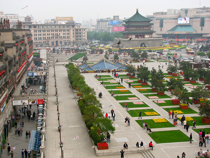 Xian centrum met de klokkentoren
