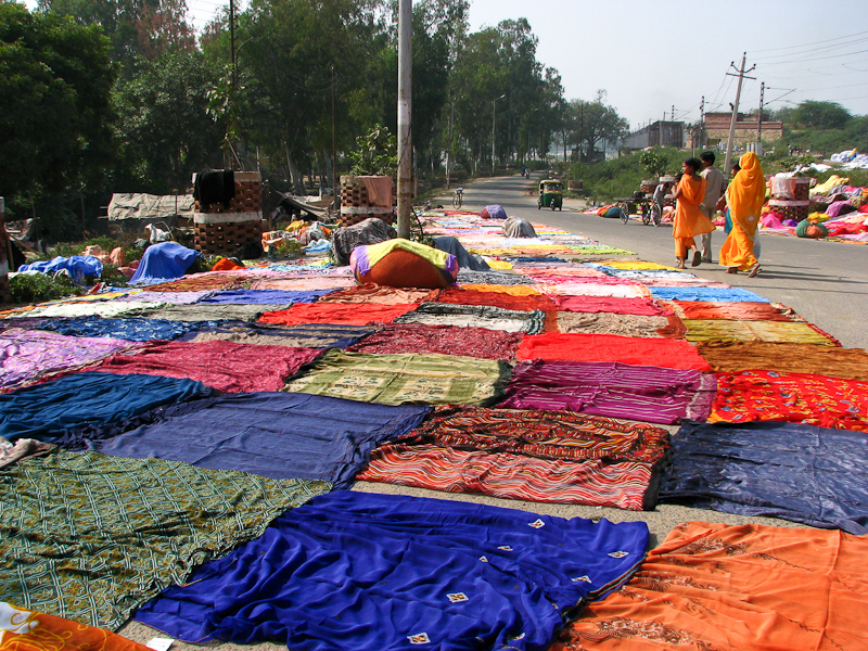 het drogen van de was in Agra