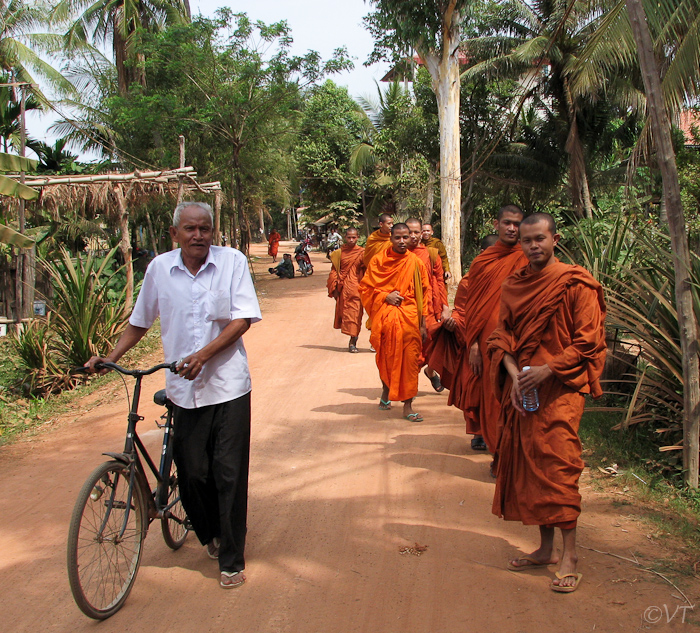 monniken bij Siem Reap