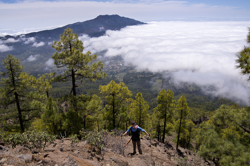 klim naar de top van de Pico Bejenado