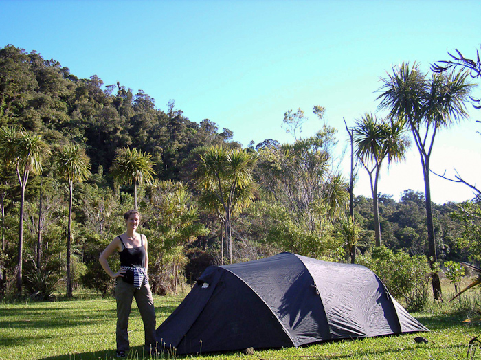 03 onze eerste camping in het Waipoua Kauri Forest in het noordwesten van het Noorder-eiland 
