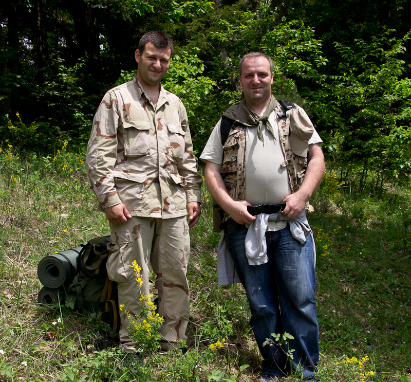 de enige twee hikers die ik tijdens de lange bergwandeling tegenkwam