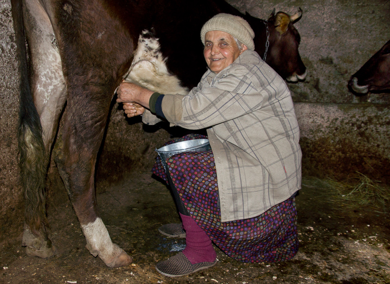 de oma van onze gastfamilie in Tatev