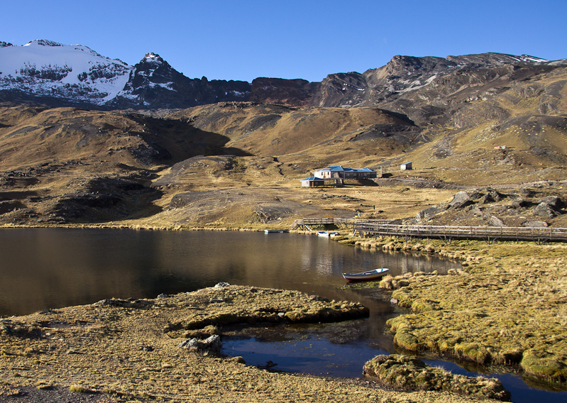 de prachtig gelegen berghut van Pampalarama op 4600 meter hoogte