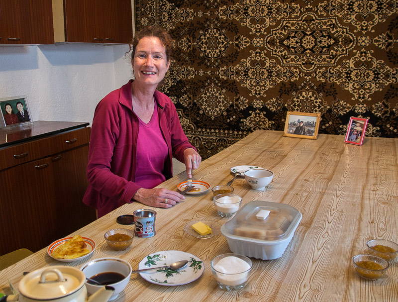 de ontbijtkamer van het Terskey guesthouse