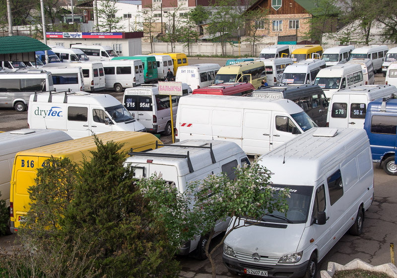 minibus-station West in Bishkek