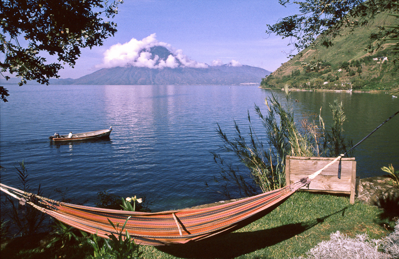 38  Guatemala, hostel aan Lake Atitlan